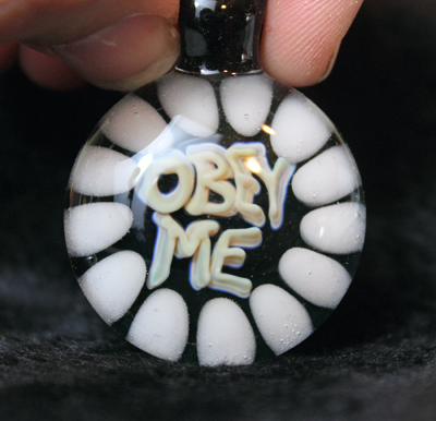 obey me glass pendant